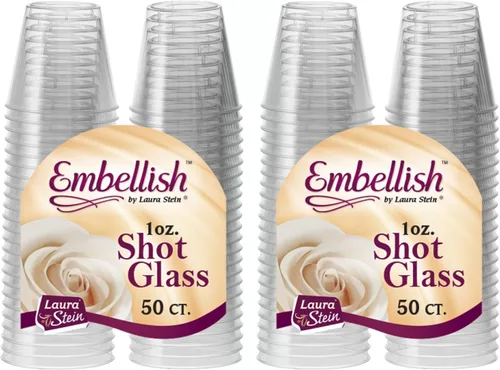 Miniatura 6 de Embellish 200 vasos de chupito de plástico de 1 oz, mini vasos duros desechables transparentes, ideales para whisky, gelatina, degustación