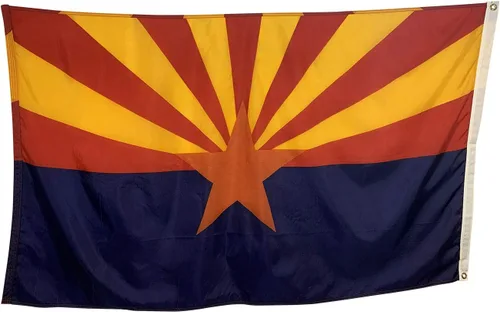 Miniatura 3 de Bandera del Estado de Arizona de 6 x 10 pies, nailon para todo tipo de clima y costuras reforzadas en el extremo de la mosca, fabricada en Estados