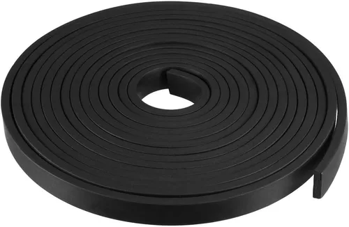 Miniatura 28 de uxcell Tira de sello de goma rectangular maciza, 0.197 in de ancho, 0.118 in de grosor, 3.3 ft de largo, color negro