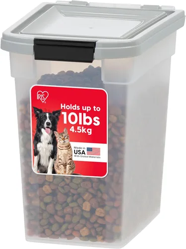Miniatura 12 de IRIS USA Contenedor hermético de almacenamiento de alimentos para perros, hasta 30 libras, con ruedas, para almacenamiento de alimentos para perros