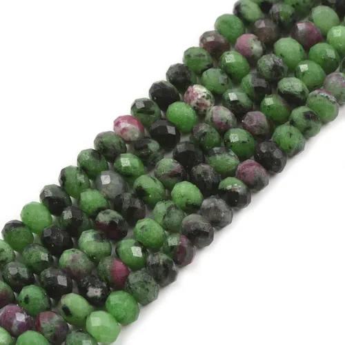 Miniatura 45 de 7 chakras piedras preciosas de 0.236 in de piedras preciosas facetadas Rondelle sueltas cuentas para hacer joyas DIY cuentas de 16 pulgadas