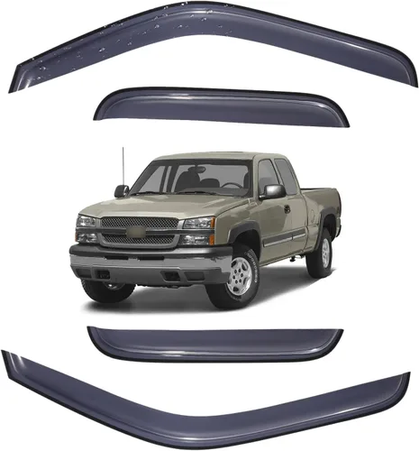 Miniatura 140 de Viseras para ventanas para Mazda 3 Sedán 4 puertas 2004 2005 2006 2007 2008 2009 estilo JDM Mugen, deflector de viento, protector solar y de lluvia
