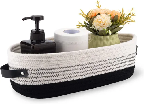 Miniatura 22 de Cesta para Inodoro, Cesta de Almacenamiento Tejida para la Parte Superior del Tanque del Inodoro, Decoración del Hogar Estilo Granja, Cestas