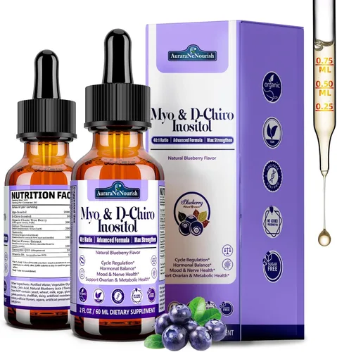 Miniatura 10 de Suplemento de mio-inositol y D-Chiro inositol para mujeres, proporción 40:1 que apoya el equilibrio hormonal y el ovario con bayas de árbol casto