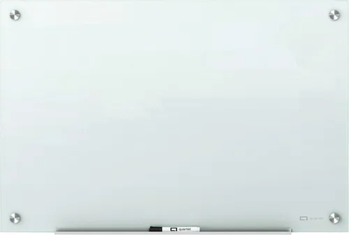 Miniatura 12 de Quartet - Pizarra blanca de vidrio magnética de borrado en seco, pizarra blanca de 48" x 36", montaje sin marco Infinity, superficie blanca (G4836W)