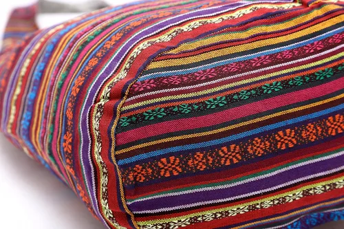 Miniatura 111 de Bolsa de hombro para mujer, de lona en estilo hippie/bohemio para llevar cruzada al hombro, disponible en diferentes colores y estampados