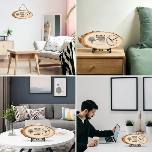 Miniatura 7 de BeauGift Regalos para hermano, Día del Padre, regalos de cumpleaños para hermanos de hermanas, hombres, amigos, reloj de madera, regalo