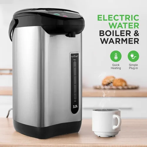 Miniatura 2 de NutriChef Urna de agua caliente de 3.38 cuartos de galón, dispensador de agua caliente aislado de acero inoxidable y caldera, dispensador automático