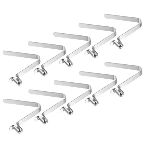 Miniatura 25 de PATIKIL Broches de paleta de kayak de 0.197 x 0.118 in, paquete de 10 clips de acero en forma de V de un solo pasador, clips de resorte, tubo