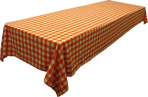 Miniatura 17 de LA Linen Mantel rectangular de poliéster Gingham a cuadros 60 por 84 pulgadas, blanco y verde oscuro