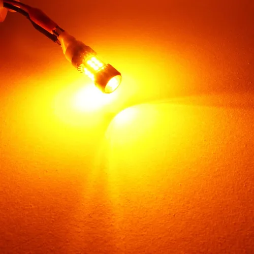 Miniatura 5 de PHINLION 3157 4157 Bombillas LED de señal de giro, 3200 lúmenes, superbrillantes, 12 V, 3057, 3457na, 4157na, 3157na, color amarillo ámbar, repuesto
