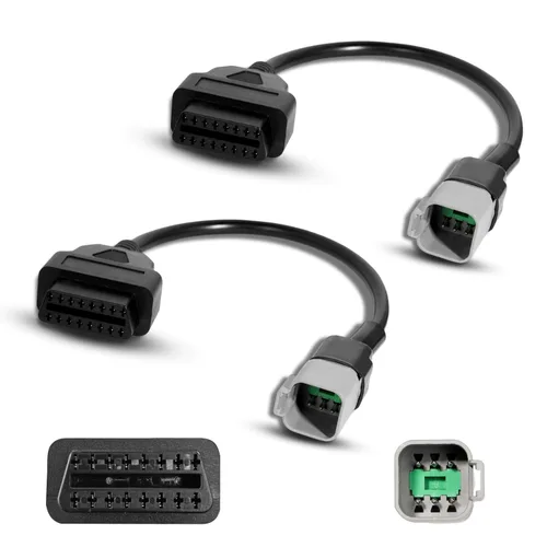 Cable adaptador OBD2 de 6 pines a 16 pines para BRP, compatible con Bombardier Can-Am ATV UTV motocicleta, OBD1 a OBD2 conector de diagnóstico