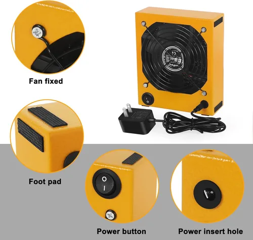 Miniatura 2 de Extractor de humos de soldadura, removedor de humos, absorbente de prevención de humo, ventilador de soldadura de 12 V, ventilador de trabajo