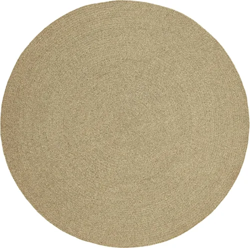 Miniatura 36 de BNM - Alfombra ovalada bohemia para interiores y exteriores con patrón trenzado sólido, perfecta para patio trasero, patio, oficina, sala de estar