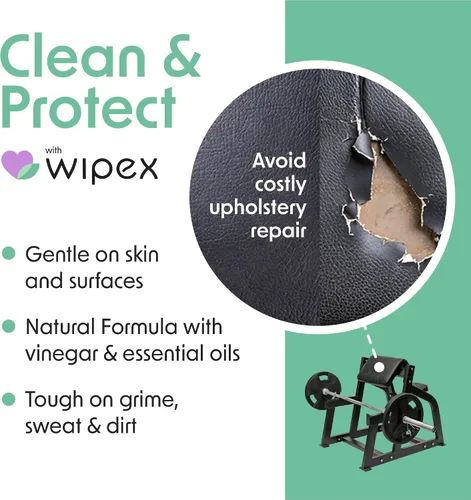 Miniatura 5 de Wipex Fitness Wipes - Rollo de recambio de cubo – Verificado por EWG – Toallitas para equipos de fitness a base de plantas, citronela, eucalipto