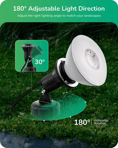 Miniatura 4 de EDISHINE Focos de 120 V para exteriores, luces LED de inundación enchufables, enchufe de luces de paisaje impermeables, cable de 6 pies, base E26
