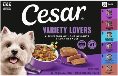Miniatura 20 de Cesar - Comida húmeda para perros amantes de los filetes, para adultos, comida húmeda para perros con carne real, bandejas de 3.5 onzas fáciles