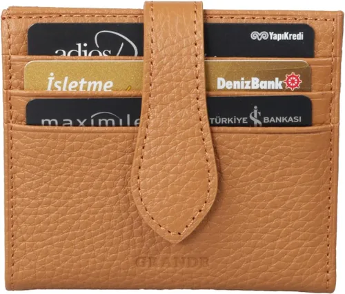 Miniatura 50 de Grande -3803 Cartera unisex, Azul (Iced Blue), Cartera delgada de cuero con cierre a presión pequeño