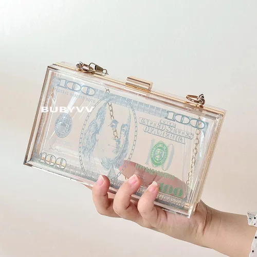 Miniatura 4 de Bolso transparente para mujer, bolso de mano de noche acrílico, bolso transparente para mujer, bolso cruzado transparente con asa de hombro