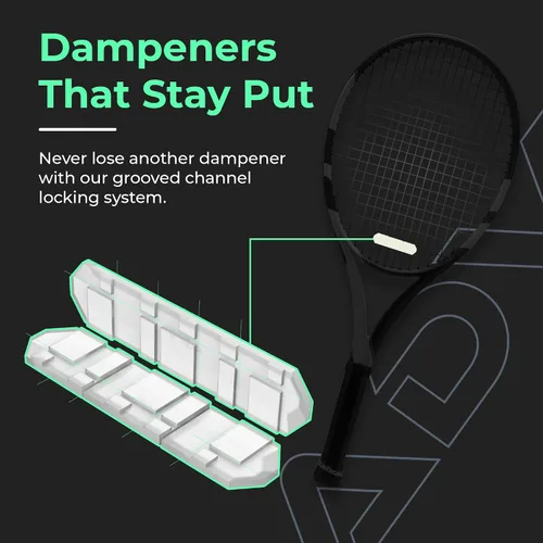 Miniatura 3 de ADV Tennis Amortiguador con tacto personalizado, paquete de 3, amortiguador de raqueta para reducir la vibración, aliviar los síntomas de lesiones