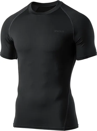 Miniatura 8 de TSLA Camisas térmicas de compresión de manga corta para hombre, camiseta deportiva atlética, camiseta de invierno para correr
