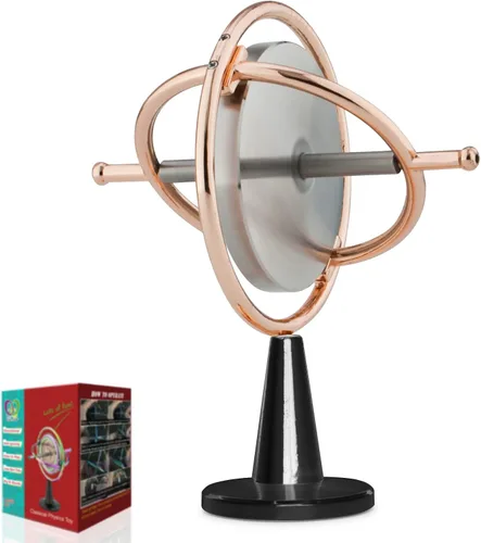 Miniatura 11 de DjuiinoStar Giroscopio de servicio pesado (rotor de acero inoxidable sólido): velocidad inicial 8,000 RPM, robusto y estable; proporciona muy buena
