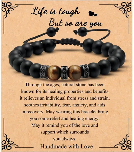 JoycuFF Regalos de Pascua de bautismo cristiano para hombres y adolescentes, pulseras inspiradoras para hombres, cumpleaños, día del padre,