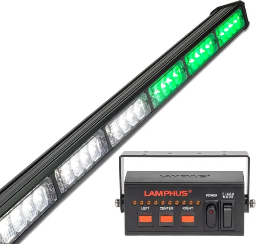 Miniatura 23 de LAMPHUS SolarBlast SBLS104 barra de luces LED de alerta de emergencia e indicación de tránsito, 47 pulgadas, 40 W - ÁMBAR AZUL, ámbar / blanco