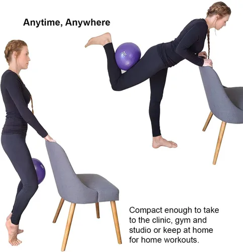 Miniatura 2 de Balego® Mini bola de Pilates, morado, 9 pulgadas