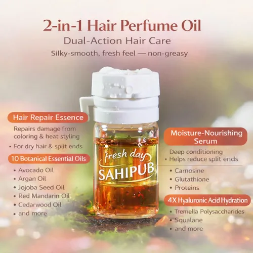 Miniatura 5 de Aceite de perfume para el cabello para mujeres, 40 botellas portátiles de aceite para el cabello con 10 aromas, juego de regalo de fragancia