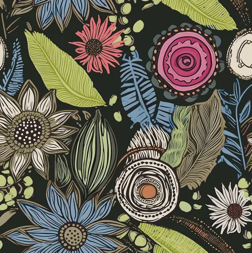 Miniatura 8 de Papel tapiz bohemio para despegar y pegar, papel de contacto floral vintage oscuro, papel de pared retro de flores botánicas autoadhesivo