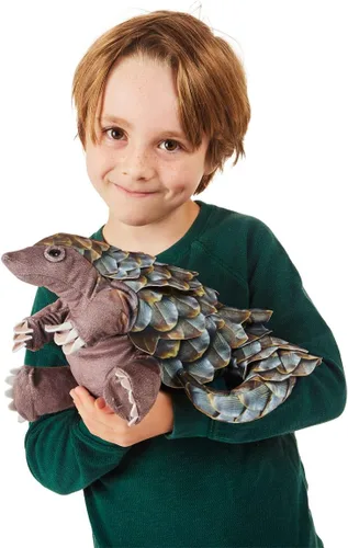 Miniatura 4 de Folkmanis Marioneta de mano Pangolin, marrón