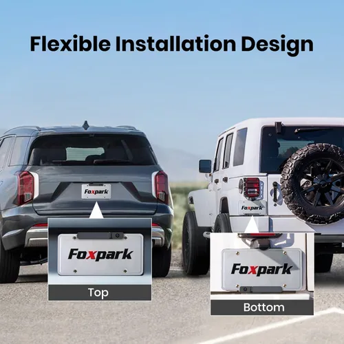 Miniatura 7 de Foxpark Cámara solar inalámbrica de respaldo, Monitor de 1080P 5 pulgadas, sistemas de cámara de respaldo inalámbricos, instalación de bricolaje