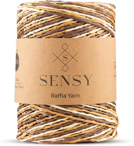 Miniatura 10 de Sensy Premium - Hilo de rafia multicolor (185 yardas, 100% papel, 400)