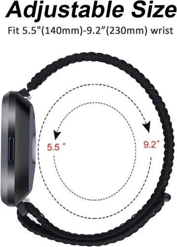Miniatura 2 de Vancle - Correas de nailon de repuesto, ajustables, deportivas, suaves y transpirables, compatibles con reloj inteligente Fitbit Versa 2, Fitbit