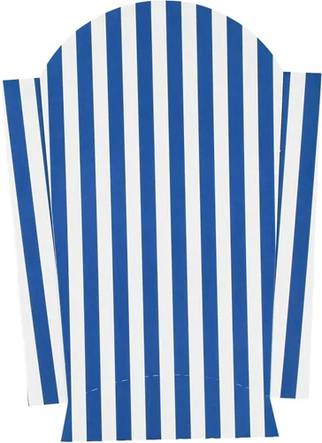 Miniatura 15 de Restaurantware Bio Tek - Taza de papas fritas desechables de 4.7 x 3.5 x 5.1 pulgadas, 100 vasos desechables para refrigerios, papel azul y blanco