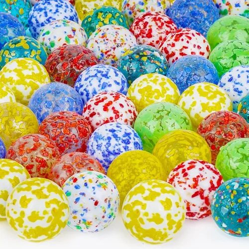 LovesTown 60 canicas de vidrio, colores surtidos para rellenos de jarrones, pecera, rocas, acuario, decoración de tanques, decoración de mesa, 5/8