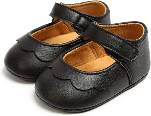 Miniatura 5 de LAFEGEN Zapatos planos Mary Jane para bebés y niñas con Bownot, suela suave, suela suave, piel sintética, recién nacidos, para primeros pasos
