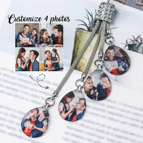 Miniatura 4 de Colgante de coche personalizado con foto, accesorios personalizados para coche, decoración cubo colgante