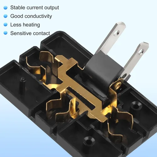 Miniatura 5 de Romeda Paquete de 3 Extensores de Tomacorriente de Pared Plana de CA Adaptador de Enchufe Plano, Adaptador de Pared Plegable de 3 Vías Multi Enchufe