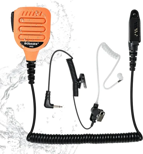 Miniatura 10 de WODASEN Micrófono de altavoz de radio impermeable Walkie Talkie Micrófono de mano para Retevis Ailunce HD1 RT29 RT47 RT47V RT48 RT82 RT83 RT87 NR30