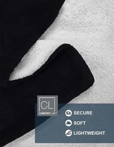 Miniatura 3 de Comfort Lab Manta reversible de franela Sherpa – Elegante manta esponjosa para sofá y decoración del hogar – Anti frisado no se desprende, acogedora