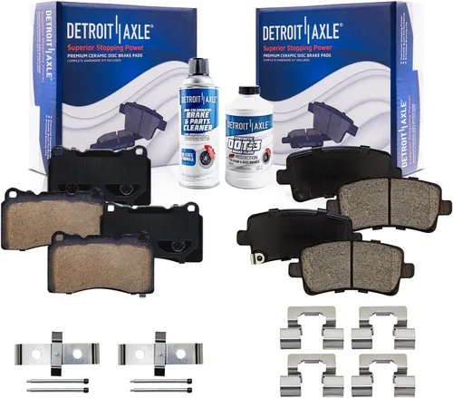 Miniatura 117 de Detroit Axle - Kit de freno delantero para Dodge Ram 1500 Durango Dakota Chrysler Aspen Dakota Driver Side Disco Freno Pinza de freno de cerámica