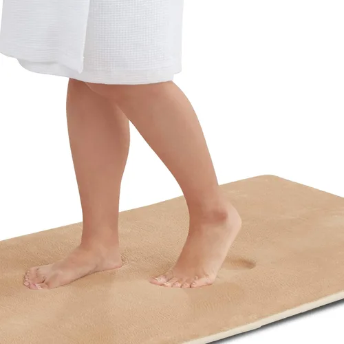 Miniatura 29 de Alfombra de Baño de Espuma Viscoelástica Antideslizante Absorbente Súper Acogedora de Terciopelo para Baño (17 pulgadas X 24 pulgadas, Autumn Glaze)
