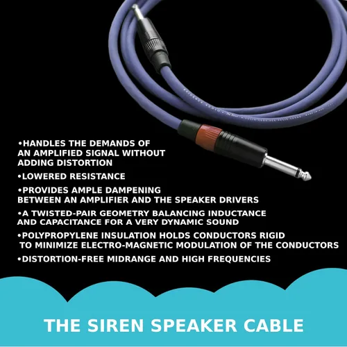 Miniatura 6 de Evidence Audio Cable de altavoz Siren II de 3 pies recto a recto de 1/4 pulgadas