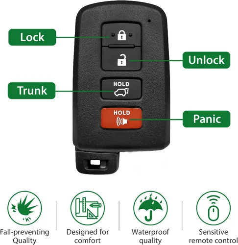 Miniatura 6 de Repuesto para Toyota RAV4 GNE 281451-0020 2016 2017 2018 Smart Proximity Toyota RAV4 GNE 281451-0020 Llavero HYQ14FBA 314.3MHz 4 botones