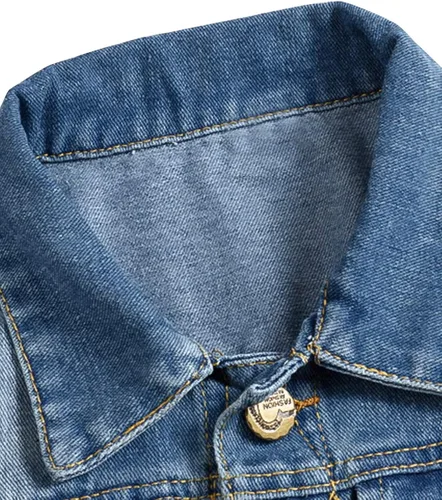 Miniatura 8 de Pishon Chaleco de mezclilla sin mangas para hombre casual ajustado rasgado clásico con botones