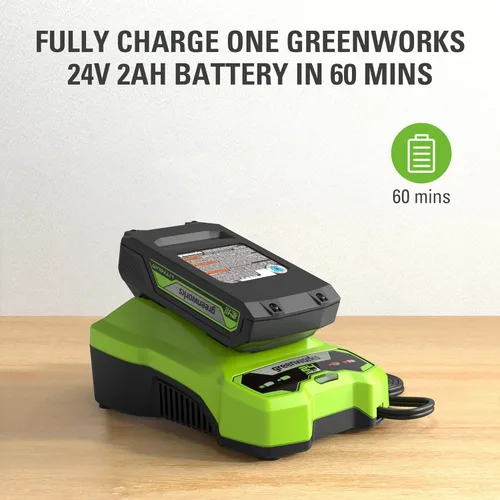 Miniatura 4 de Cargador de batería Greenworks de 24 V (cargador genuino Greenworks)