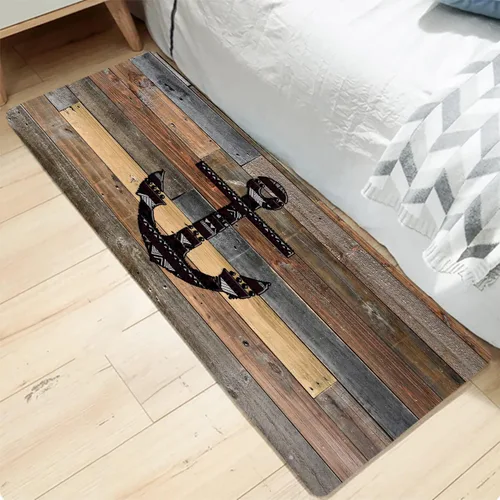 Miniatura 8 de LYFANS Alfombras de baño de espuma de esponja absorbente suave para baño y cocina (71 x 24 pulgadas), tapete de franela antideslizante brillante