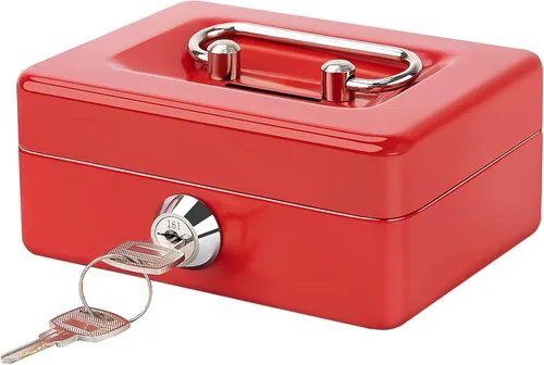 Miniatura 14 de Jssmst SMCB003 - Caja fuerte con cerradura, regalos de cumpleaños 2017, caja metálica para niños, adultos, resistente, 100% segura , Negro